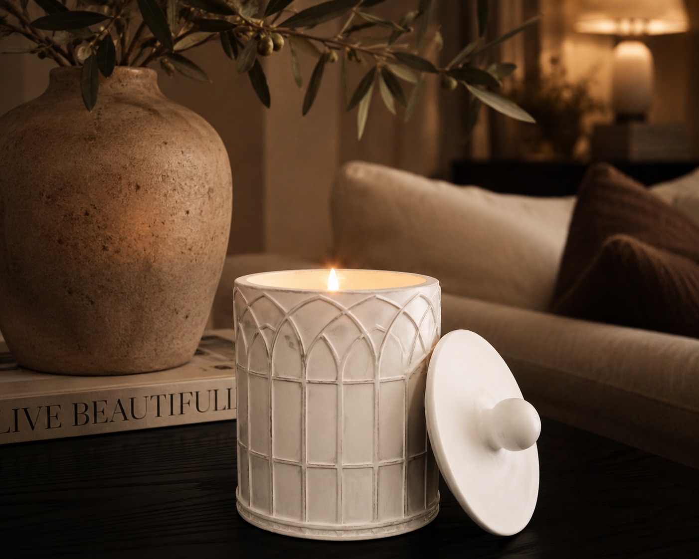 Arcade Stone Vessel handmade candle